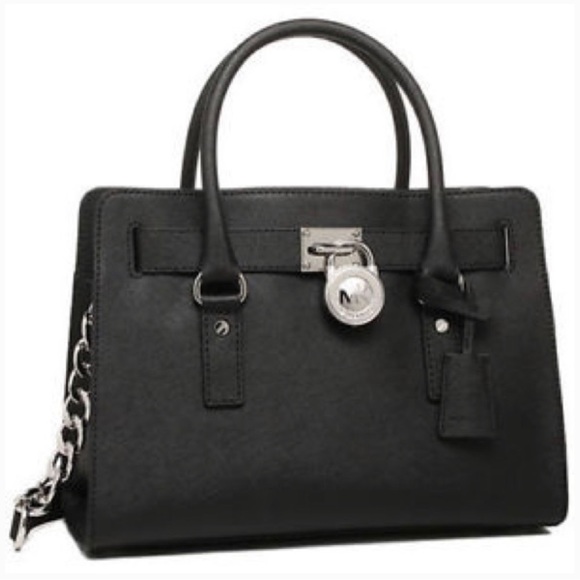 Michael Kors Hamilton Tote in Black Saffiano - Picture 1 of 6